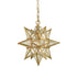 Seeded Glass Moravian Star Light Gold Pendant Lighting 13 Inches